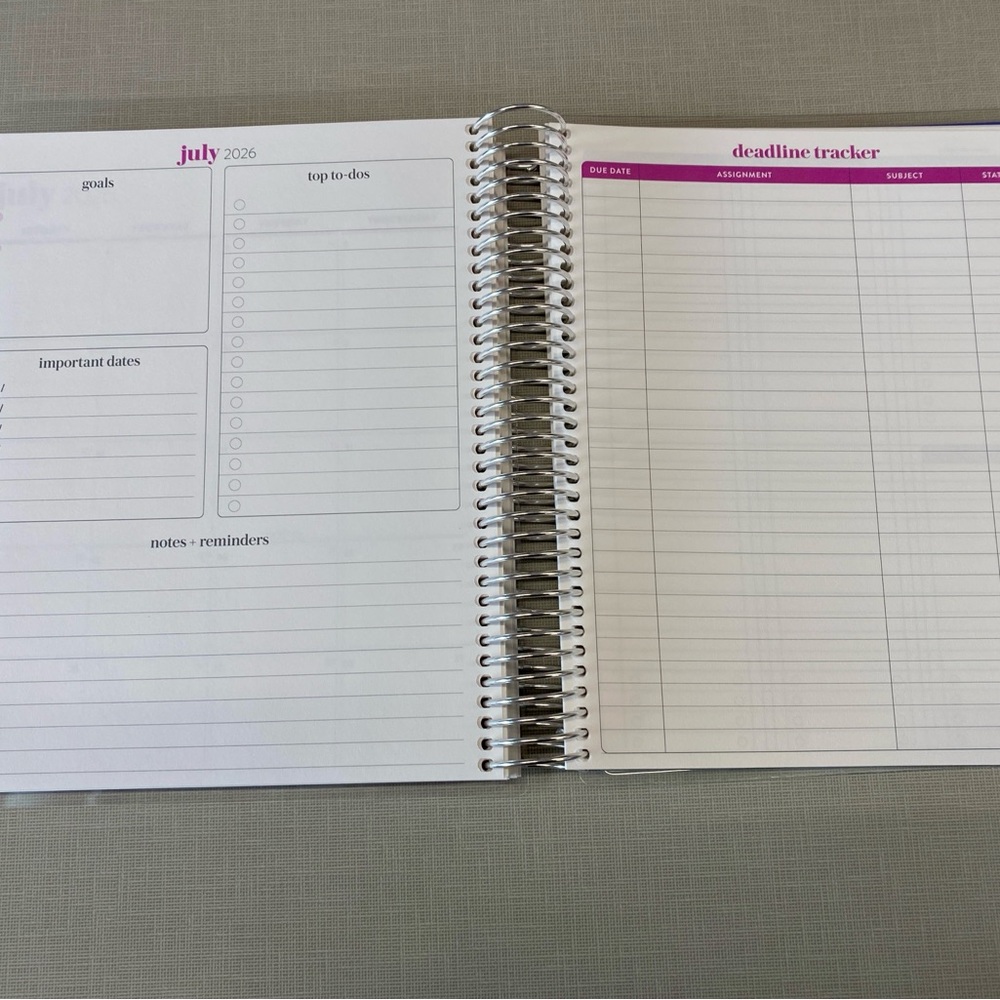 NEW Erin Condren academic vertical Planner with Colorful Tabs - Picture 7 of 11